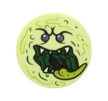 LEGO csempe kerek, 2 x 2, dekorált, szellem arc mintával LEGO csempe kerek, 2 x 2, dekorált, szellem arc mintával