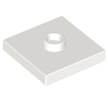 LEGO alaplap, módosított 2 x 2, csatlakozóval a tetején (jumper)