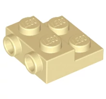 LEGO alaplap, 2 x 2 x 2/3, csatlakozóval az oldalán is