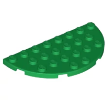 LEGO alaplap, félkör, 4 x 8
