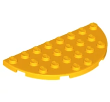 LEGO alaplap, félkör, 4 x 8