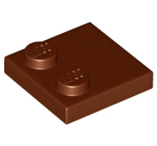 LEGO csempe, módosított 2 x 2, egyik szélén 2 csatlakozóval