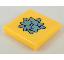 LEGO csempe 2 x 2, dekorált, ajándék masni mintával