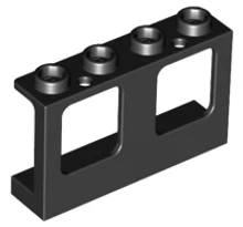 LEGO repülőgépablak, 1 x 4 x 2, 2 paneles LEGO repülőgépablak, 1 x 4 x 2, 2 paneles