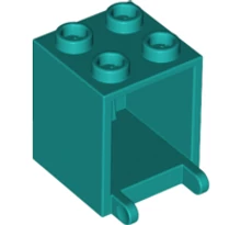 LEGO konténer, postaláda, 2 x 2 x 2