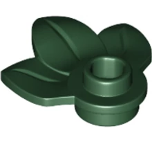 LEGO alaplap 1 x 1, növény 3 levéllel LEGO alaplap 1 x 1, növény 3 levéllel