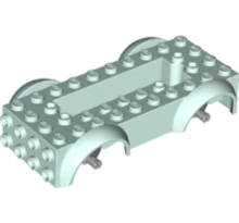 LEGO jármű alváz, 5 x 10 x 2 1/2, 2 x 6-os süllyesztett közép résszel és keréktartóval LEGO jármű alváz, 5 x 10 x 2 1/2, 2 x 6-os süllyesztett közép résszel és keréktartóval