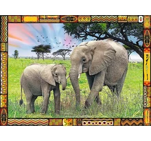 Puzzle - Elefántok a szavannán - 3000 db-os