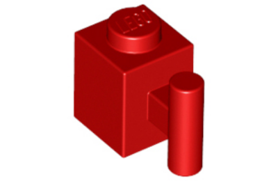 LEGO kocka, módosított, 1 x 1, függőleges karral