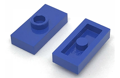 LEGO alaplap, módosított 1 x 2, csatlakozóval a tetején, típus 3 (jumper)