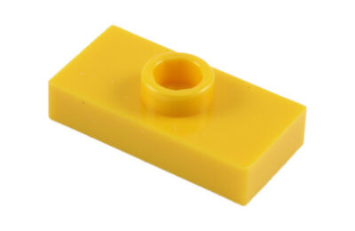 LEGO alaplap, módosított 1 x 2, csatlakozóval a tetején, típus 2 (jumper)