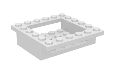 LEGO kocka, módosított, 6 x 6 x 1, pilótafülke alap