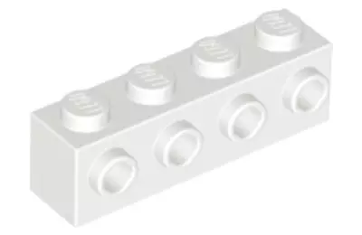 LEGO kocka, módosított, 1 x 4, 4 csatlakozóval az oldalán