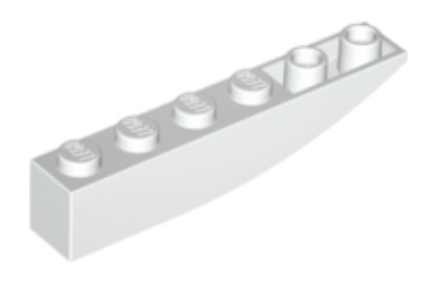 LEGO tető/lejtő inverz 6 x 1