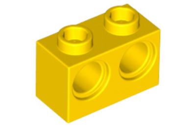 LEGO technic, kocka 1 x 2, 2 lyukkal
