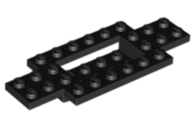 LEGO jármű alváz, 4 x 10 x 2/3, 4 x 2-es süllyesztett  közép résszel