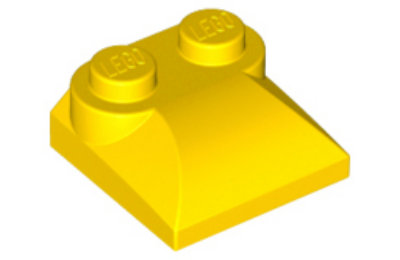 LEGO tető, íves 2 x 2 x 2/3, felső csatlakozóval