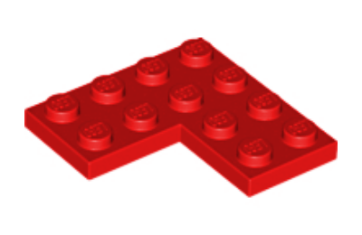 LEGO alaplap 4 x 4 sarok