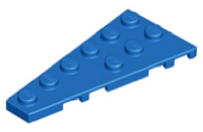 LEGO alaplap, ferde, 6 x 3, balos