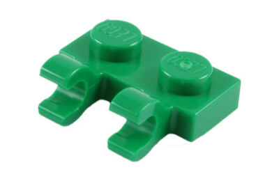 LEGO alaplap, módosított, 1 x 2, 2 függőleges O klippel