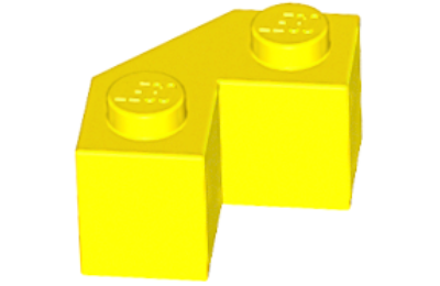 LEGO kocka, módosított, 2 x 2, fűrészfogas
