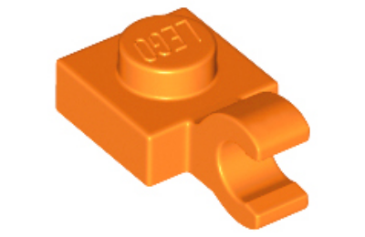 LEGO alaplap, módosított, 1 x 1 (függőleges O csatlakozóval)