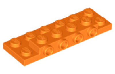 LEGO módosított alaplap 2 x 6 x 2/3, oldalán 4 csatlakozóval
