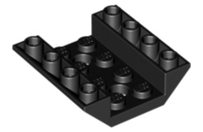 LEGO lejtő, fordított 45 4 x 4, dupla,  2 lyukkal