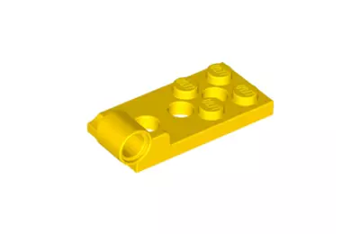 LEGO zsanér alaplap, 2 x 4, 3 lyukkal, oldalán csatlakozóval
