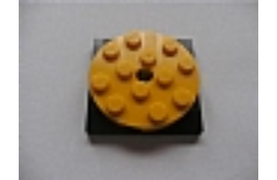 LEGO forgó alap, kerek, 4 x 4 x 2/3, fekete alapon, komplett