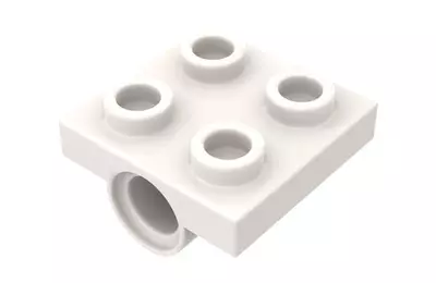 LEGO alaplap módosított, 2 x 2, alul csatlakozó lyukkal