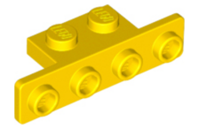 LEGO konzol 1 x 2 - 1 x 4 lekerekített sarokkal