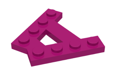 LEGO alaplap, módosított, "A" forma, 2 - 1 x 4