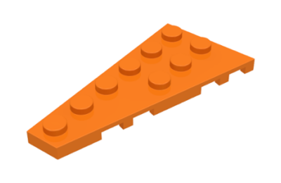 LEGO alaplap, ferde, 6 x 3, balos
