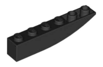 LEGO tető/lejtő inverz 6 x 1