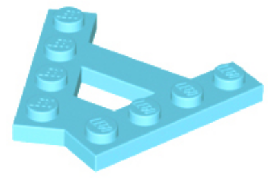 LEGO alaplap, módosított, "A" forma, 2 - 1 x 4