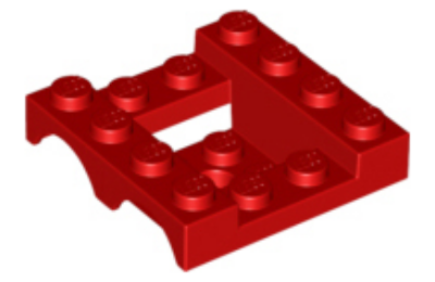LEGO jármű alváz,4 x 4 x 1 1/3, dupla ívvel