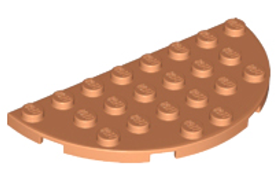 LEGO alaplap, félkör, 4 x 8