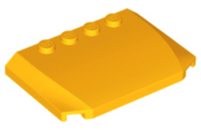 LEGO autó motorháztető, 4 x 6 x 2/3