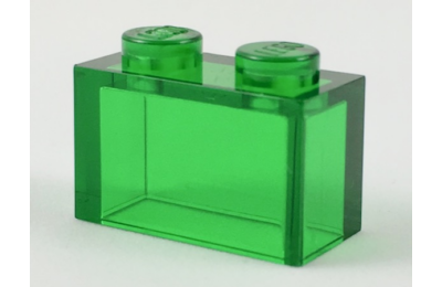 LEGO kocka 1 x 2, belső tartó nélkül