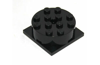 LEGO forgó alap, kerek, 4 x 4 x 1 1/3, fekete alapon, komplett